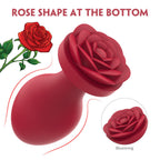 Rose Butt Plug Set – Premium Liquid Silicone Vibrating Anal Plug (3 Sizes)