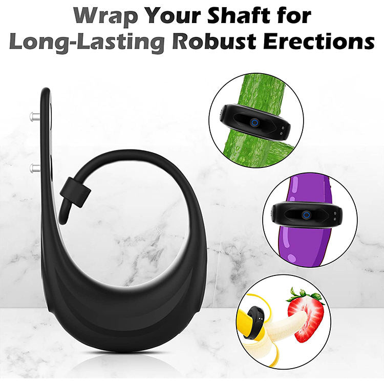 Vibrating Cock Ring Male Sex Toys - Adjustable Girthy Penis Size Sheath Enhancer