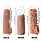 Monster Knotted Cock Sleeve Set - 3-in-1 Strap On Open-End Penis Sheath Male Sex Toy Kit