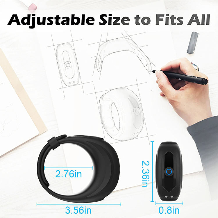 Vibrating Cock Ring Male Sex Toys - Adjustable Girthy Penis Size Sheath Enhancer
