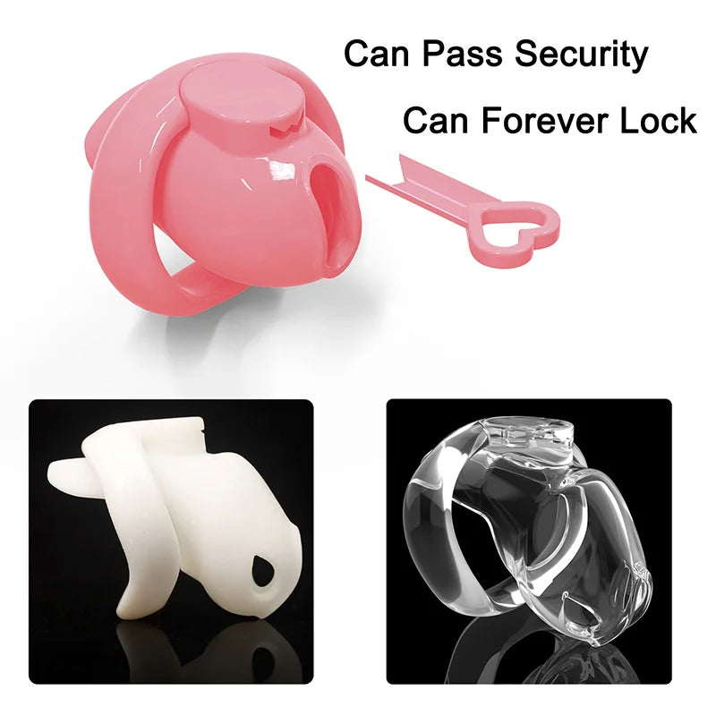 Ultra-Light Comfort, Secure Heart-Shaped Lock, Perfect for Sissy Training & Roleplay
