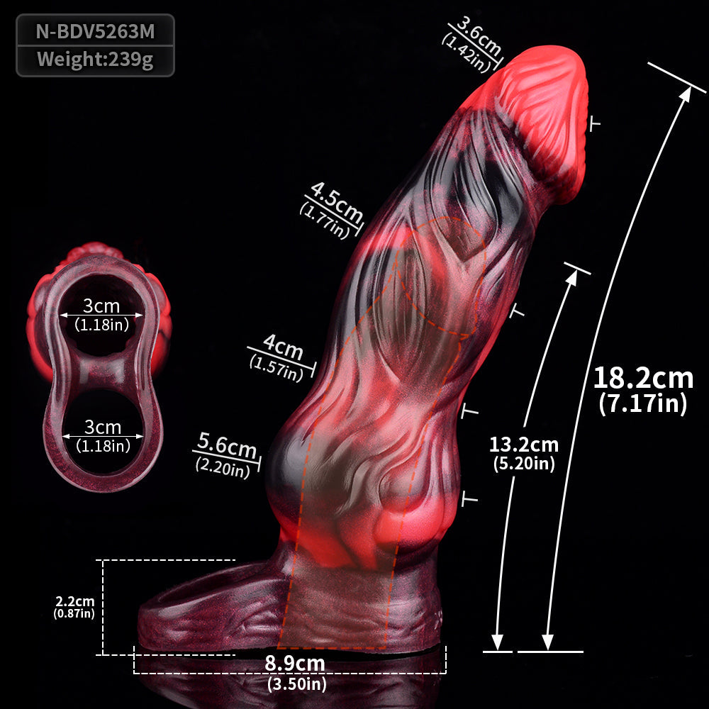 Vibrating Cock Sleeve Dragondildo Penis Sheath - Men Masturbating Extender Sex Toys