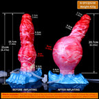 Squirting Inflatable Monster Dildo - Big Knotted Anal Prostate Milking Sex Toys for Women