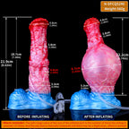Inflatable Monsterdildo Ejaculating Dildo Butt Plug - Sillicone Horse Dick Vaginal Masturbator