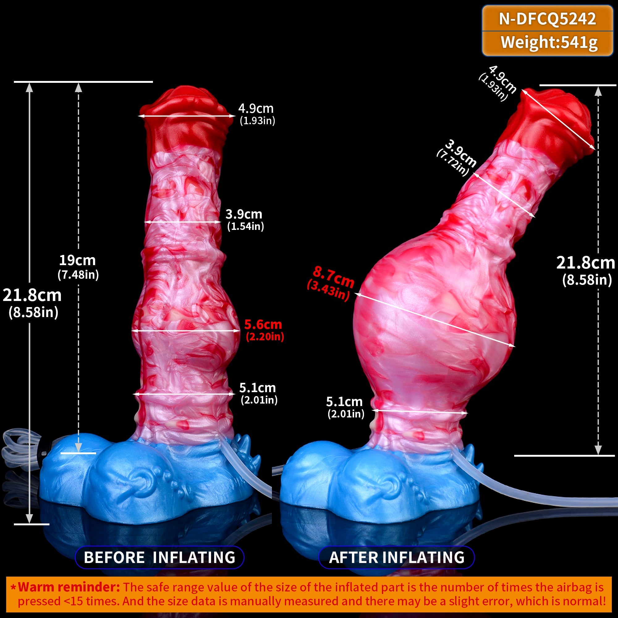 Ejaculating Inflatable Dragon Dildo Anal Butt Plug - Crawl Clit Stimulation Vaginal Masturbation Sex Toys