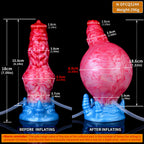 Ejaculating Dog Dildo Anal Butt Plug - Inflatable Anal Dildos Silicone Vaginal Masturbation Sex Toys