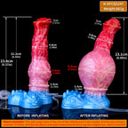 Fantasy Inflatable Squirting Dildo Anal Butt Plug - Silicone Soft Horse Dildos Sex Toys for Women Men