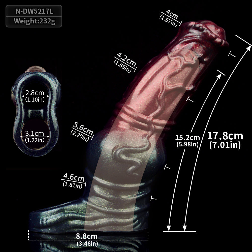 Fantasy Horse Knot Cock Sleeve – Silicone Penis Extender with Ring for Delay & Size Enhancement