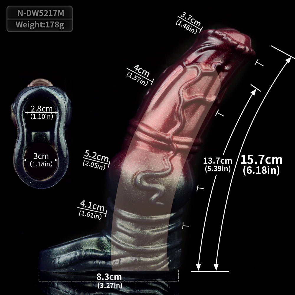 Fantasy Horse Knot Cock Sleeve – Silicone Penis Extender with Ring for Delay & Size Enhancement