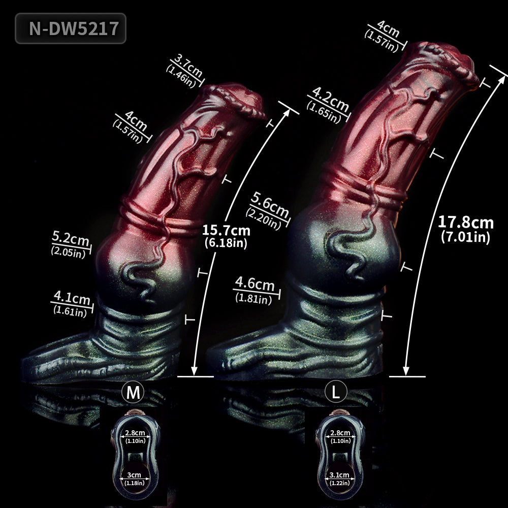 Fantasy Horse Knot Cock Sleeve – Silicone Penis Extender with Ring for Delay & Size Enhancement