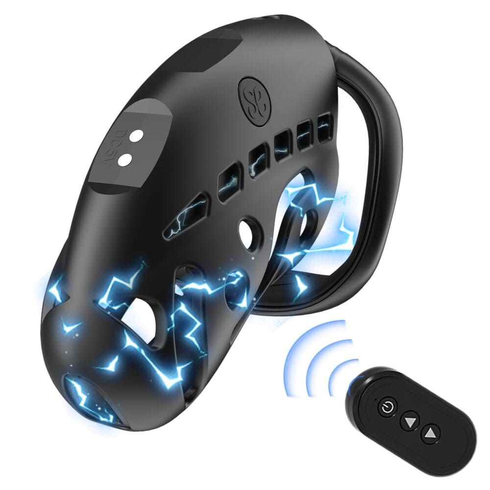 Nautilus - Remote Control Electric Shock Male Cock Cage Chastity Device