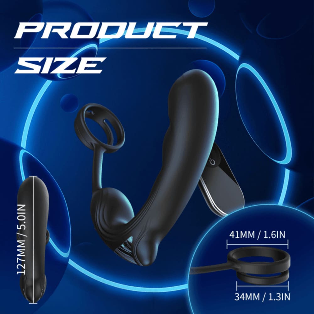 Noel-Remote-Control-Prostate-Massager-Dual-Cock-Ring-Anal-Vibrator