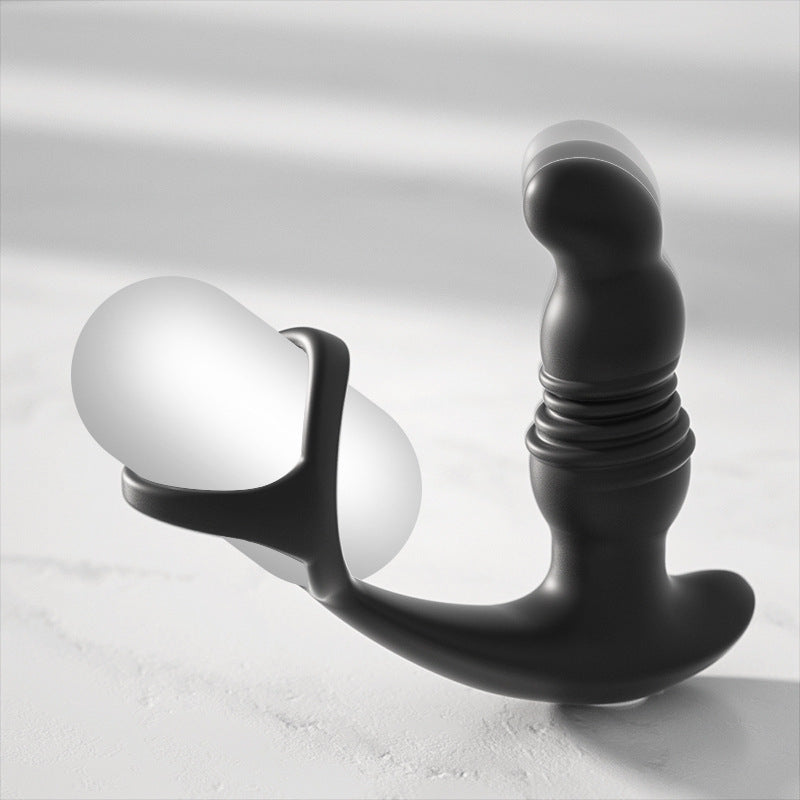 Remote Control Thrusting Dildo Male Sex Toys - Vibrating Cock Ring Prostate Massager