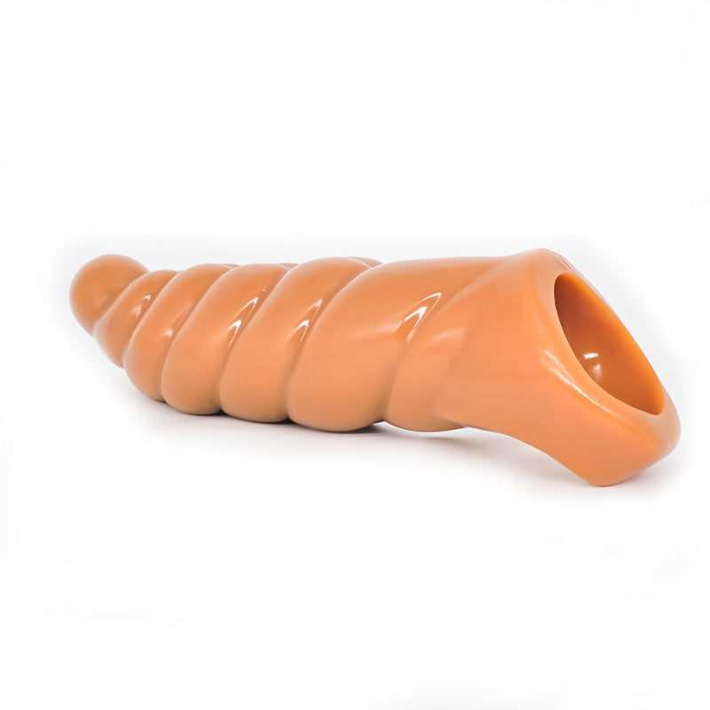 Sprial Huge Penis Sleeve Male Extender - Enhance Pegging Sexuality for Men Gay Couple