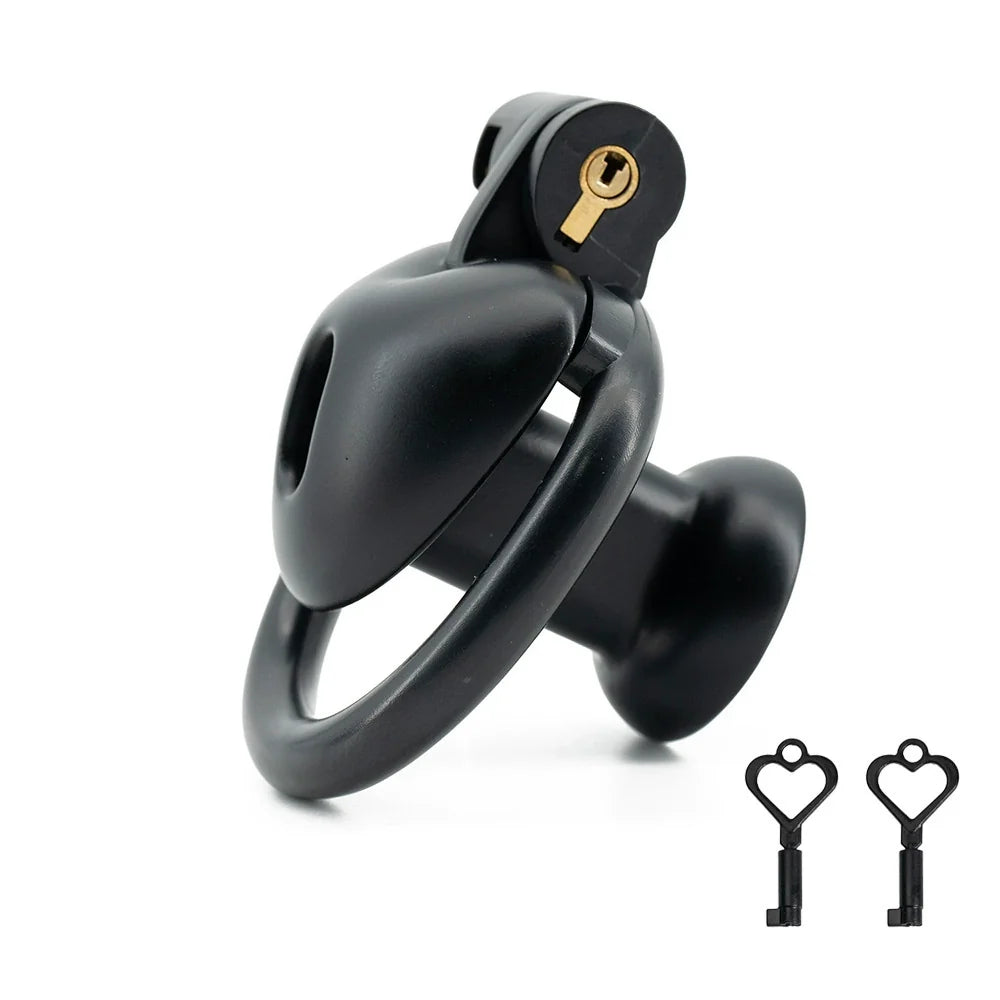 Love type negative electrode chastity lock