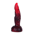 Domlust Volcanic Realistic Dildos, Huge Anal Dildo with Strong Sucker, Red-Black