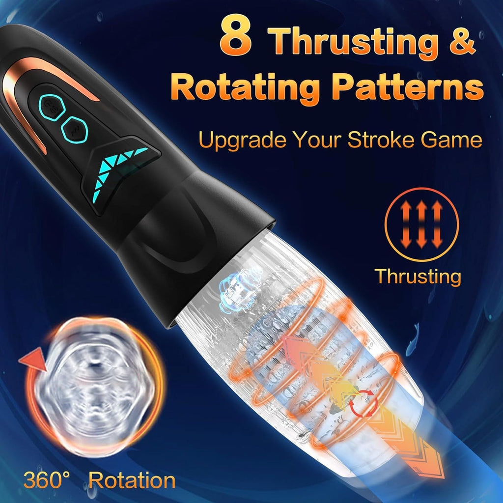 Powerful Masturbation Sleeve Male Stroker - AutoBlow Handheld Rotating Blowjob Masturbator