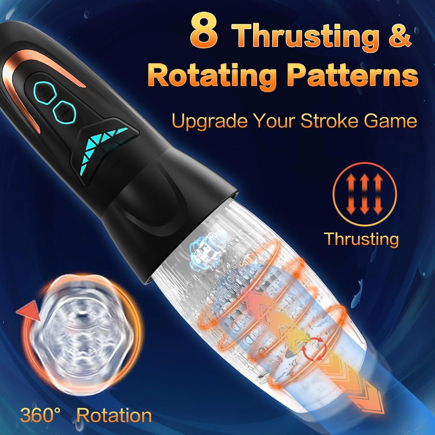 Powerful Masturbation Sleeve Male Stroker - AutoBlow Handheld Rotating Blowjob Masturbator