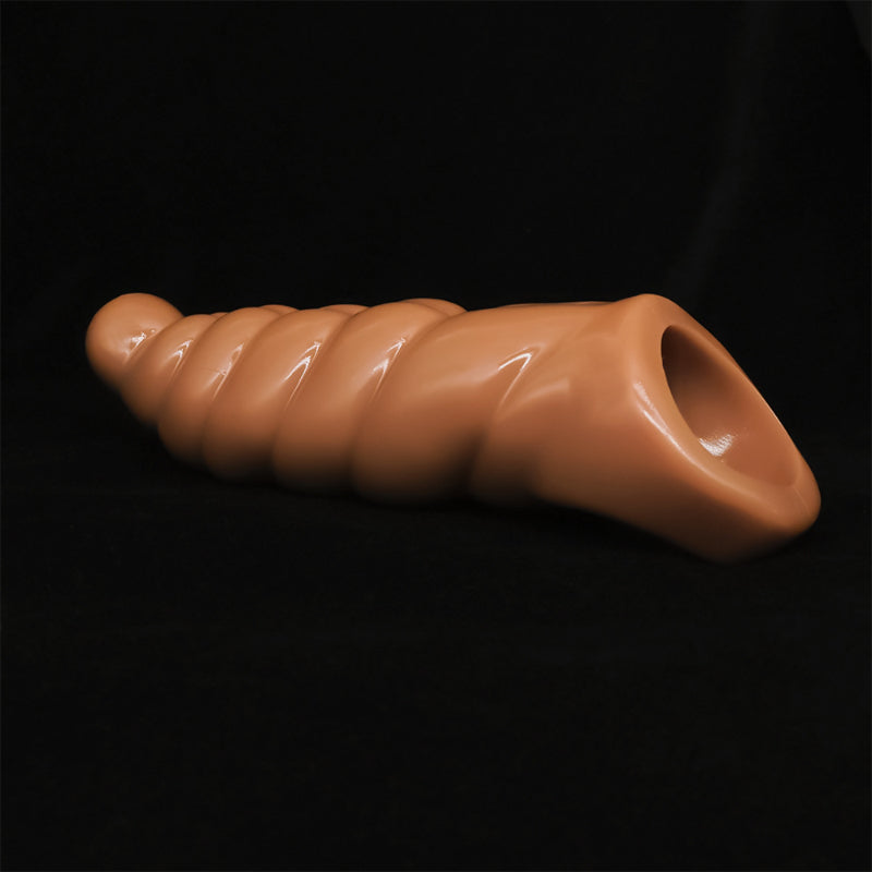 Sprial Huge Penis Sleeve Male Extender - Enhance Pegging Sexuality for Men Gay Couple