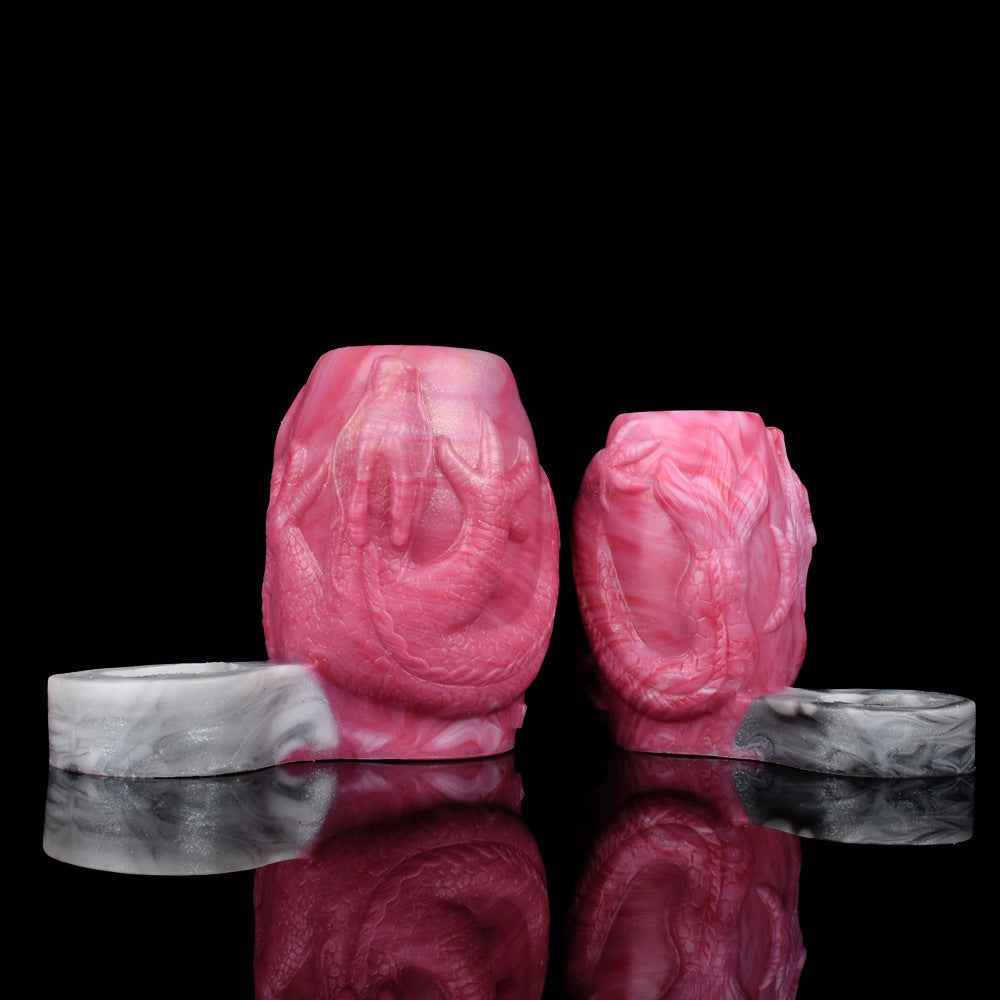 Big Knotted Cock Sleeve Extender - Built-in Penis Ring Fantasy Sex Toys for Men