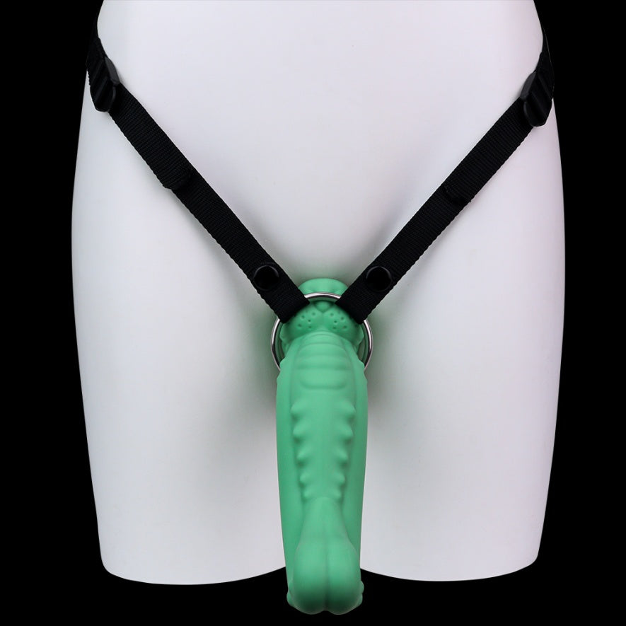 Double-Ended Monster Dildo Vibrator – Strap-On G-Spot Toy for Lesbian & Couples Play
