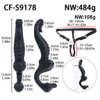 Double-Ended Monster Dildo Vibrator – Strap-On G-Spot Toy for Lesbian & Couples Play