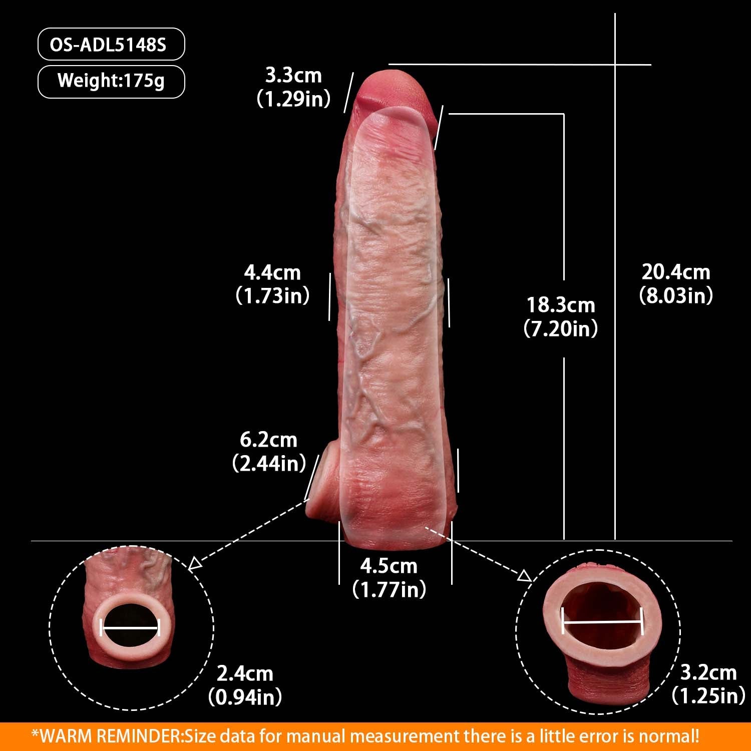 Muscle-Flex Platinum Silicone Cock Sleeve — Realistic Penis Extender for Deeper, More Intense Pleasure