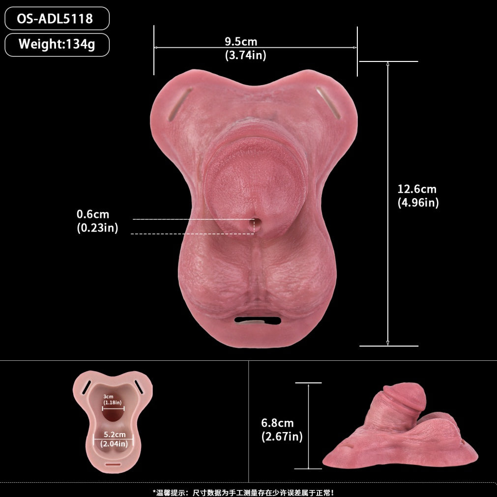 Soft Silicone Chastity Cage Harness – Comfortable Erection Control Device with Leather Straps
