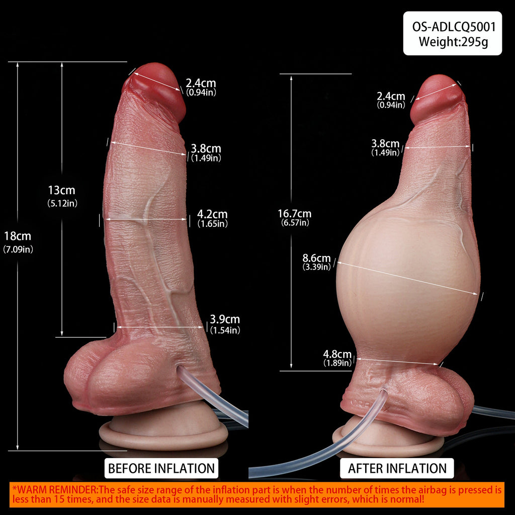 Inflatable Squirting Dildo Female Sex Toys - Realistic Anal Dildos Silicone Vaginal Masturbator