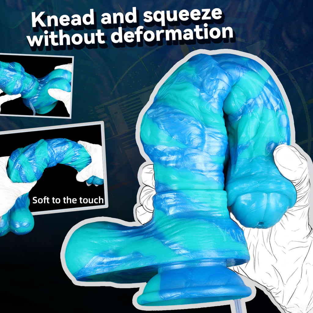 Tide Surge Squirting Horse Dildo with Knot - Fantasy Ejaculating Dildo | Platinum Silicone