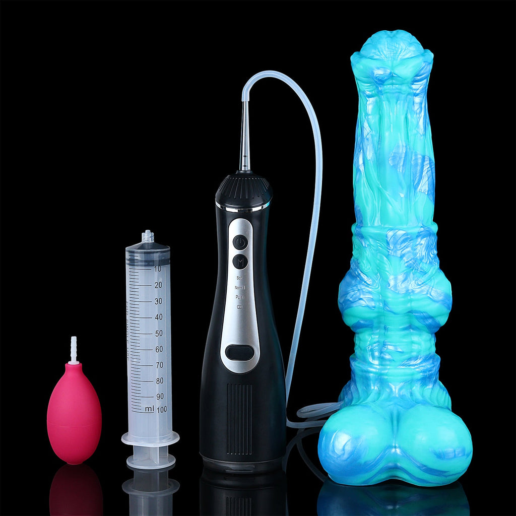 Tide Surge Squirting Horse Dildo with Knot - Fantasy Ejaculating Dildo | Platinum Silicone