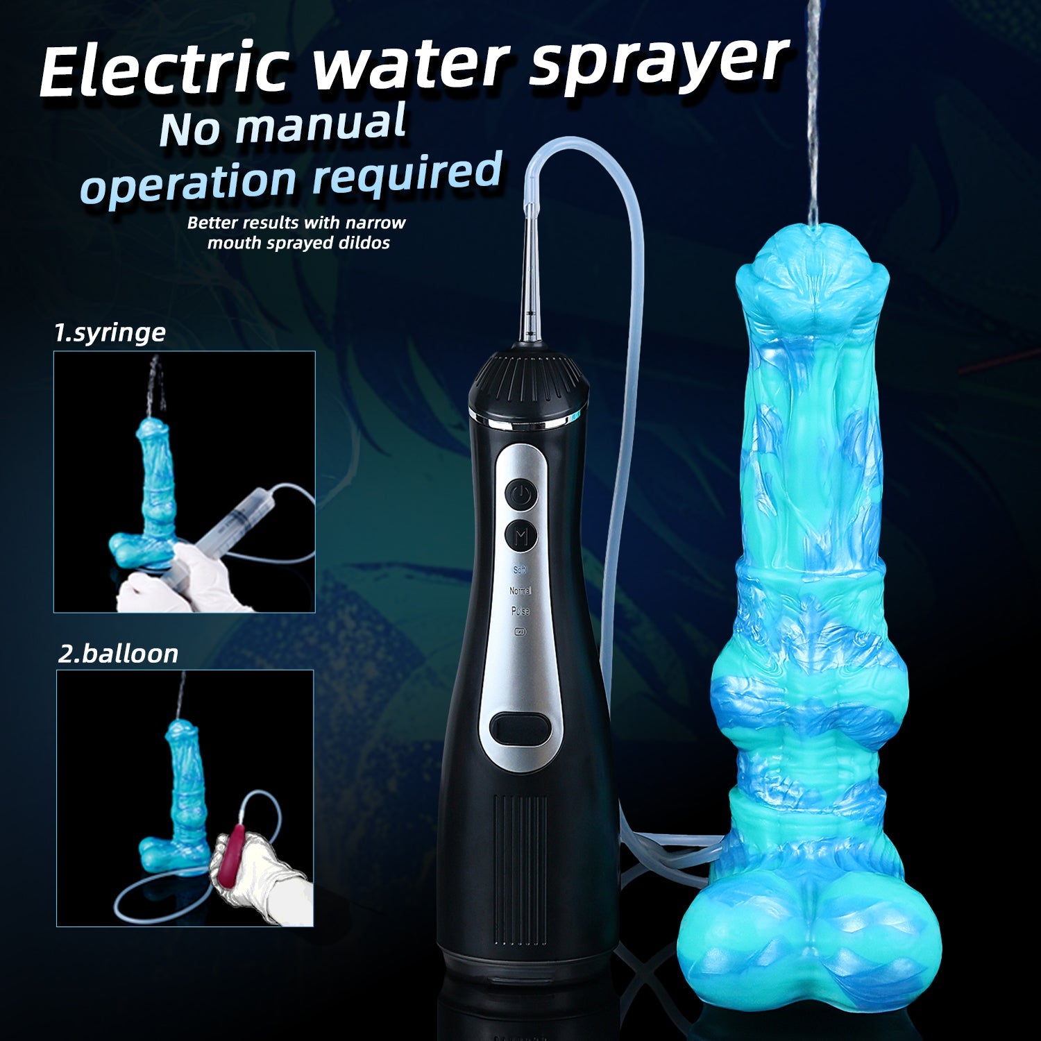 Tide Surge Squirting Horse Dildo with Knot - Fantasy Ejaculating Dildo | Platinum Silicone