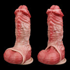 Realistic Muscle-Flex Cock Extender Sleeve — Platinum Silicone Penis Extender for Bigger, Longer Performance