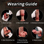 Realistic Muscle-Flex Cock Extender Sleeve — Platinum Silicone Penis Extender for Bigger, Longer Performance