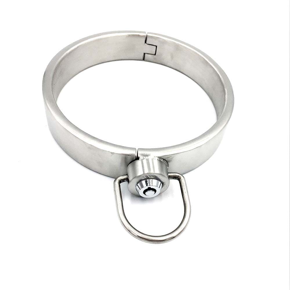 Omnia-Stainless-Steel-BDSM-Set-Locking-Collar-Handcuffs-Ankle-Shackles