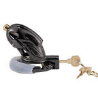 Dragon Guard - Deluxe Locking Chastity Cage with Urethral Sounding - Aluminum Alloy