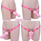 Monster Dildo Chastity Cage
