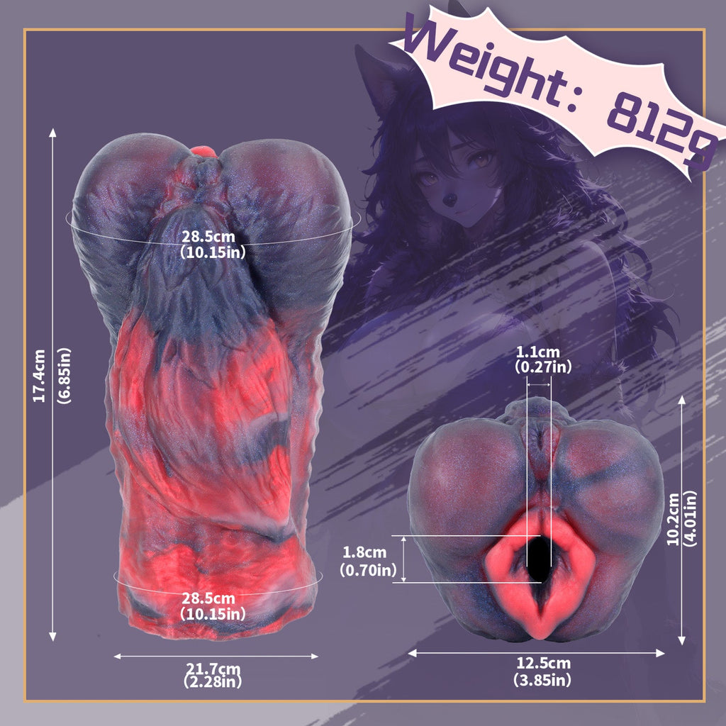 Canine Fantasy Alien Pocket Pussy – Smooth-Coated Dog Masturbator for Male Sex Toys | Platinum Silicone