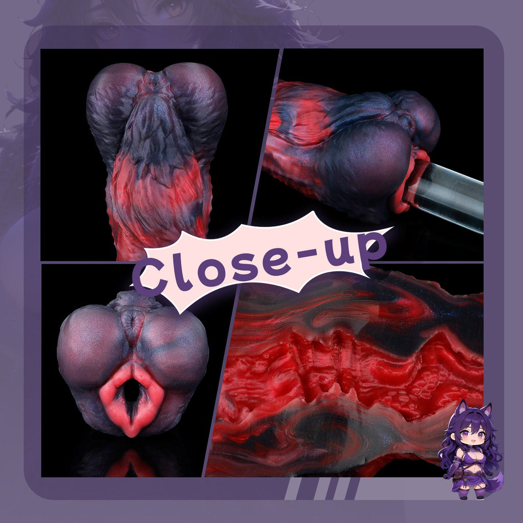 Canine Fantasy Alien Pocket Pussy – Smooth-Coated Dog Masturbator for Male Sex Toys | Platinum Silicone