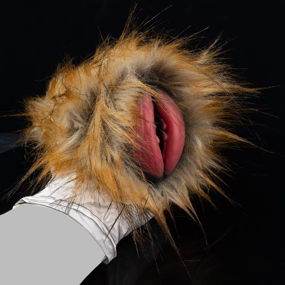 Lioness Fury – Realistic Furry Lion Pocket Pussy | Removable Fur | Platinum Silicone Male Sex Toy