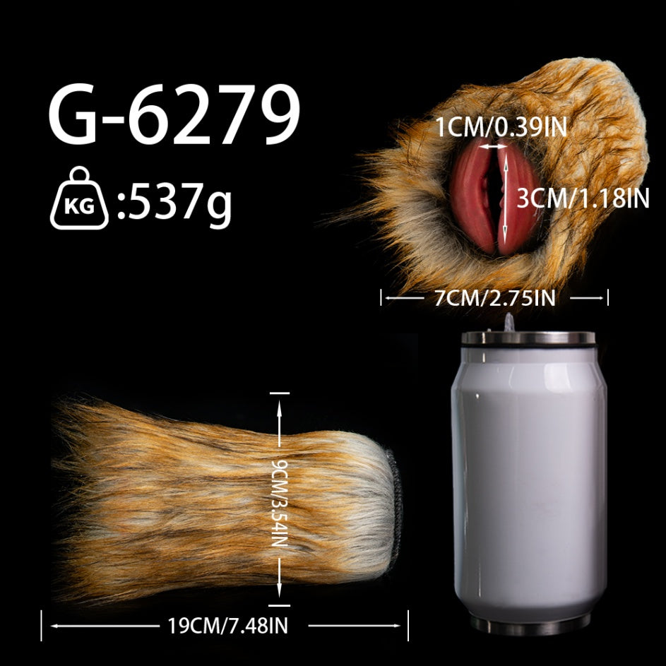 Lioness Fury – Realistic Furry Lion Pocket Pussy | Removable Fur | Platinum Silicone Male Sex Toy