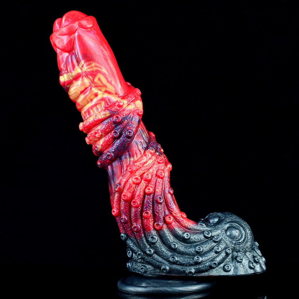 Fire Dragon Tentacle Monster Dildo | Platinum Silicone | Domlust