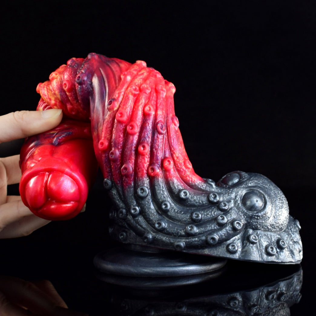 Fire Dragon Tentacle Monster Dildo | Platinum Silicone | Domlust