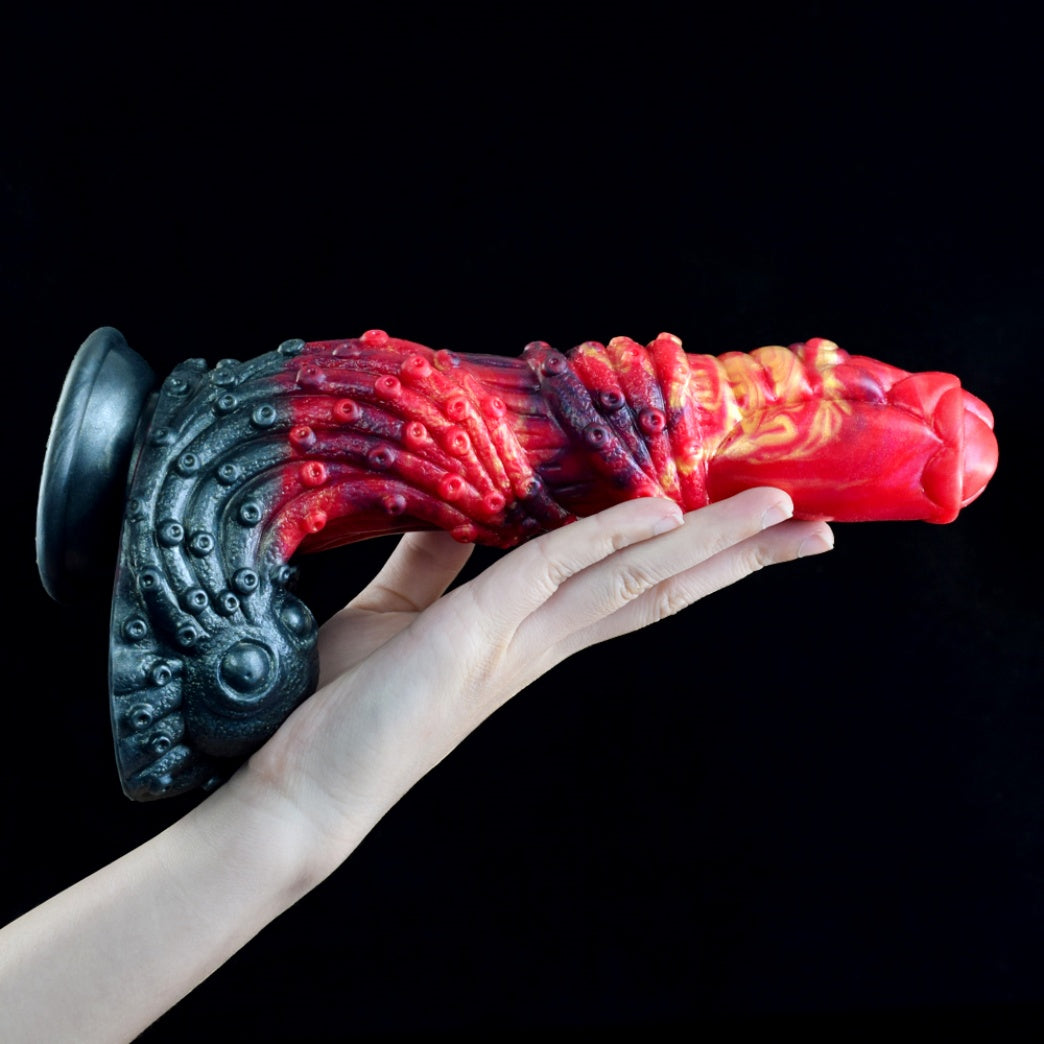Fire Dragon Tentacle Monster Dildo | Platinum Silicone | Domlust