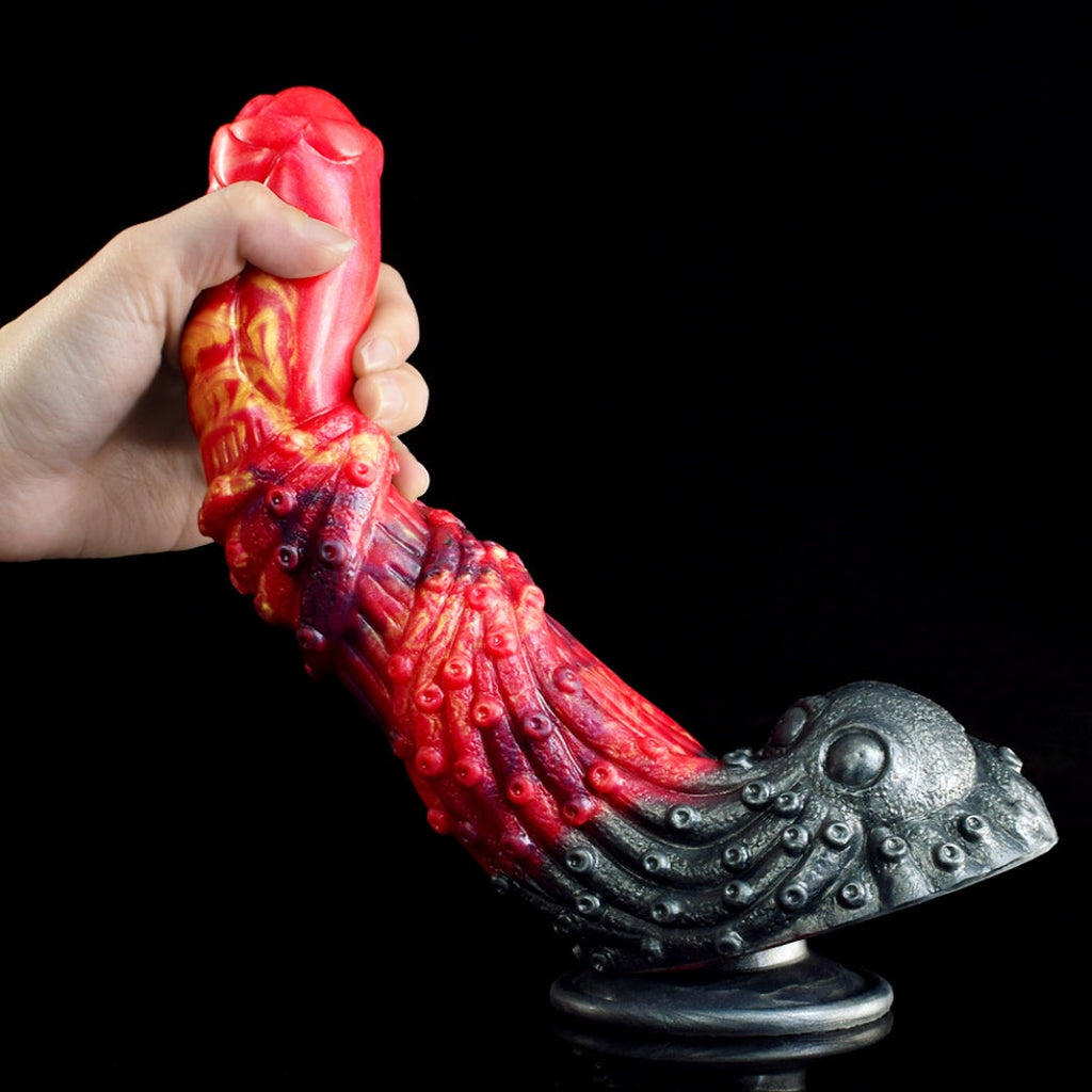 Fire Dragon Tentacle Monster Dildo | Platinum Silicone | Domlust