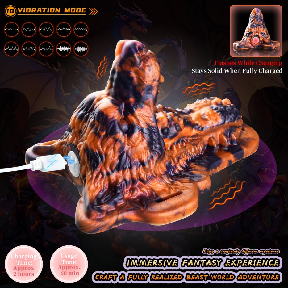 Devouring Desire Wolf Kiss Hazel Fantasy Beast Grinder | Platinum Silicone Grinding Sex Toy