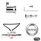 Metal Inverted Chastity Cage – Heavy Duty Stainless Steel Male Chastity Device, Secure Fit, Discreet Wear, Support Belt Compatible