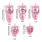 Pink Viper Chastity Cage – 5 Sizes Available, Wearable Base Ring Design