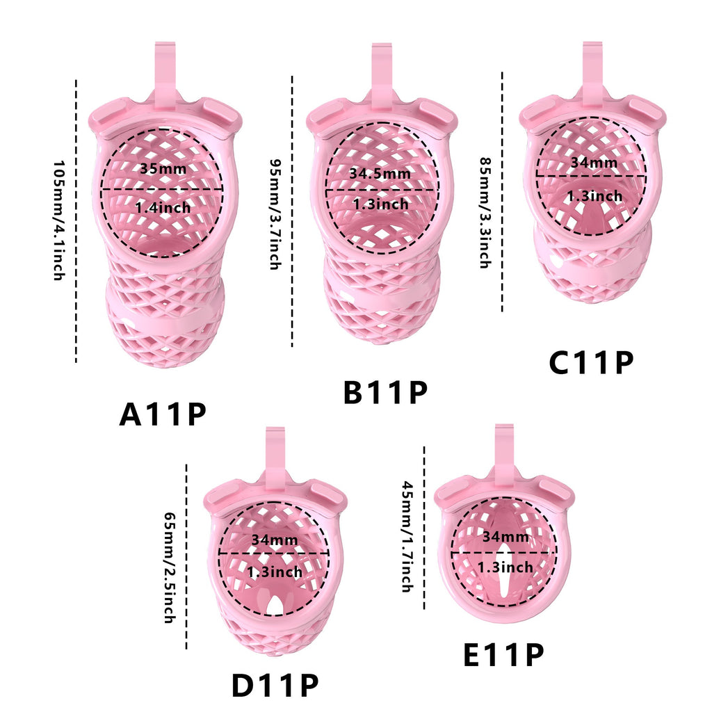 Mesh Ventilated Labia Chastity Cage – Multiple Sizes for All-Day Comfort