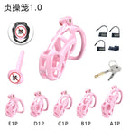 3D Printed Male Chastity Cage with Lock & 5 Rings – Resin Virginity Device for Men